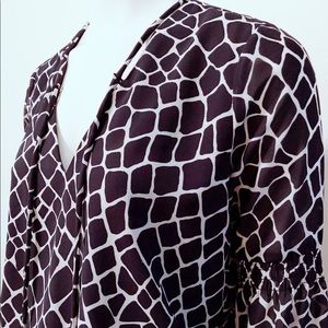 Giraffe print drawstring dress